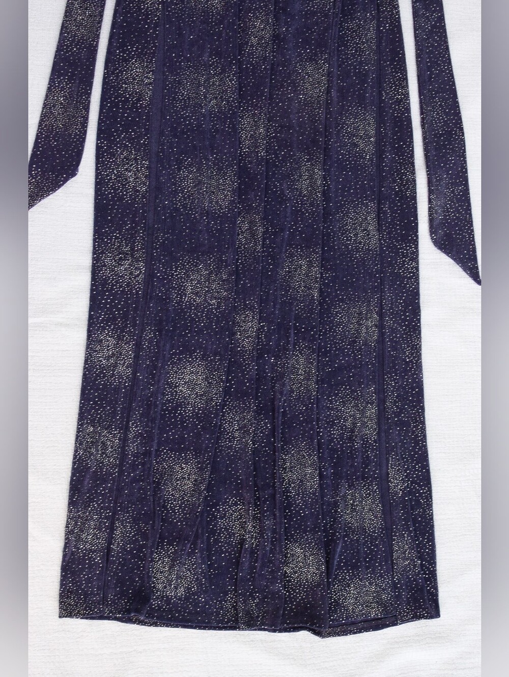 Lucy in the Sky Petra Celestial Glitter Halter Dress Plunging Neck Size S Prom - Picture 6 of 13